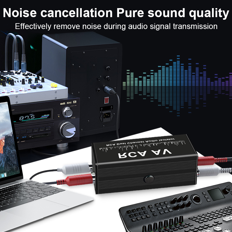 Portable 2 Channels RCA Ground - Audio Music Original recension och pris