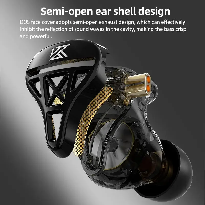 KZ DQS 1DD HiFi IEM Headphones - Audio Music Dj recension och pris