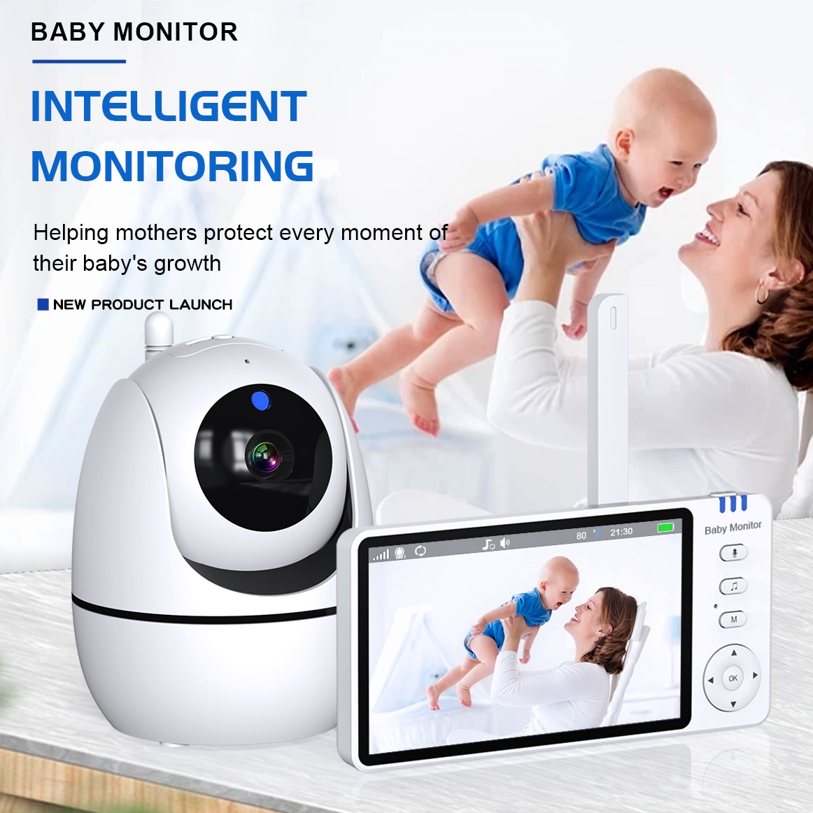 5 Inch Video Baby Monitor 2.4G - Audio Music Network recension och pris